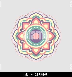 Mandala Ornament Design Vektor Logo Vorlage Illustration Design. Vektor EPS 10. Stockfoto