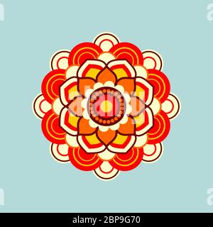 Mandala Ornament Design Vektor Logo Vorlage Illustration Design. Vektor EPS 10. Stockfoto