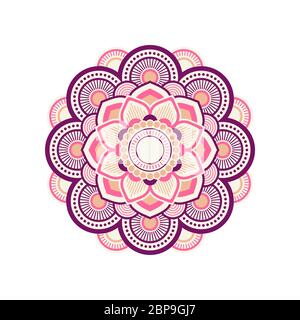 Mandala Ornament Design Vektor Logo Vorlage Illustration Design. Vektor EPS 10. Stockfoto