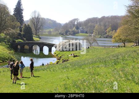 Stourhead House Gardens, National Trust Property, Wiltshire, Großbritannien Stockfoto