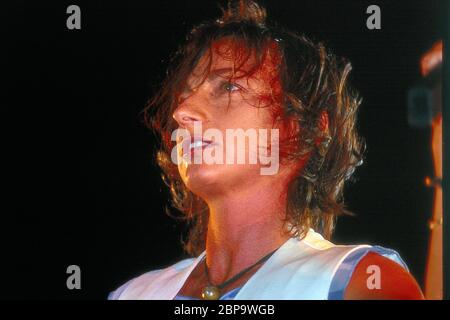 Neapel, September 1994, Konzert der italienischen Musikerin Gianna Nannini. Stockfoto