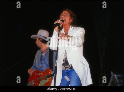 Neapel, September 1994, Konzert der italienischen Musikerin Gianna Nannini. Stockfoto