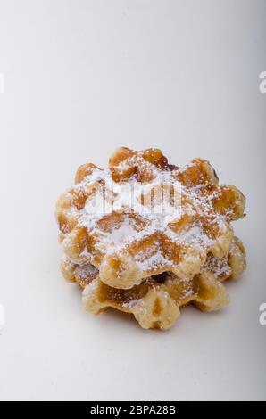 Zucker Waffeln Produkt Foto, Foodfotografie, Essen lieferbar, Platz für Werbung Stockfoto