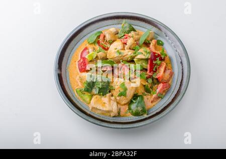 Curry Huhn Gemüse frisches Essen, essen Fotografie Stockfoto