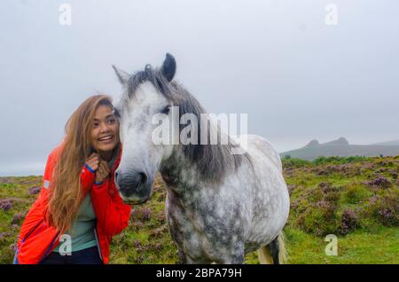 Wildes Camping im Dartmoor National Park - Devon - Großbritannien Stockfoto