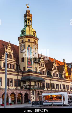 Leipzig / Deutschland - 24. Februar 2017: Stadtgeschichtliches Museum Leipzig im Alten Rathaus in Leipzig, Sachsen, Ge Stockfoto