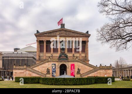 Berlin / Deutschland - 12. Februar 2017: Die Alte Nationalgalerie ist eine Kunstgalerie in Berlin an der Museumsinsel Stockfoto