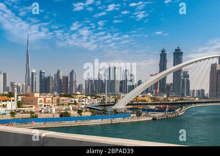 Skyline Dubai VAE Stockfoto