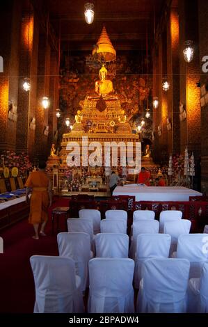 Wat Pho ist einer der ältesten und beeindruckendsten buddhistischen Tempel in Bangkok Stockfoto