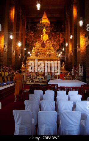 Wat Pho ist einer der ältesten und beeindruckendsten buddhistischen Tempel in Bangkok Stockfoto