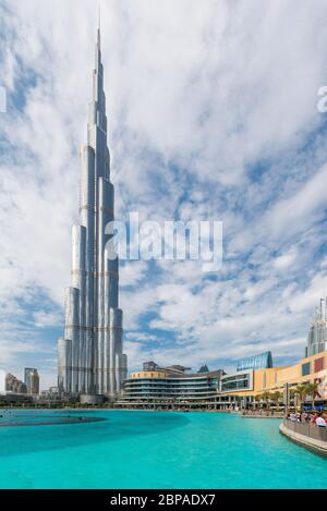 Das höchste Gebäude Burj Khalifa in Dubai Stockfoto