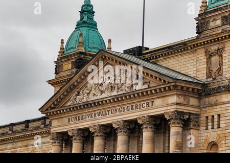 Leipzig / Deutschland - 24. Februar 2017: Das Bundesverwaltungsgericht ist eines der fünf Bundesobergerichte Deutschlands Stockfoto