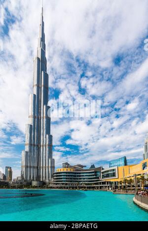 Das höchste Gebäude Burj Khalifa in Dubai Stockfoto