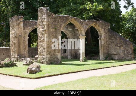 Die Abbey Ruins in Abingdon, Oxfordshire, Großbritannien Stockfoto