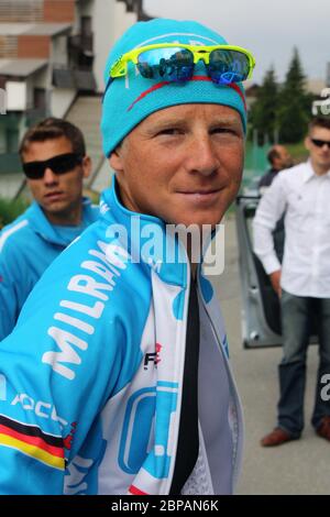 Fabian Wegmann vom Team Milram während der Tour de France 2010, Etappe 9 Radrennen, Morzine-Avoriaz – Saint-Jean-de-Maurienne (204,5 km) am 13 2010. Juli in Morzine-Avoriaz, Frankreich - Foto Laurent Lairys / DPPI Stockfoto