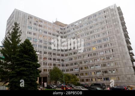 Bratislava, Slowakei. 2019/10/18. Kramare Hospital ('Nemocnica akademika Ladislava Dérera' auf Slowakisch – Akademiekrankenhaus Ladislav Dérer). Stockfoto
