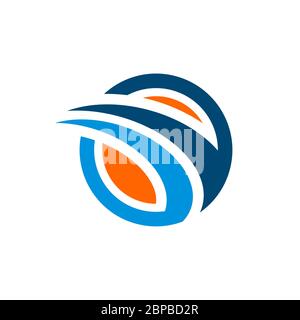 Kreis und Swoosh Logo Vorlage Illustration Design. Vektor EPS 10. Stockfoto