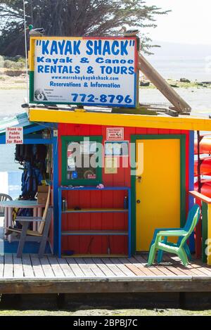 Kajak Shack Morro Bay Marina Stockfoto