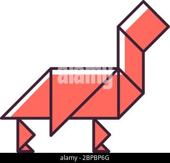 Tangram RGB-Farbsymbol Stock Vektor