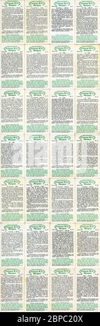 'Berühmte MG Marques' Sammlerkarten (vollständiges Set von 28, 1981, siehe zusätzliche Informationen), herausgegeben von Grandee Cigars, John Player & Sons (Imperial Tobacco) Stockfoto