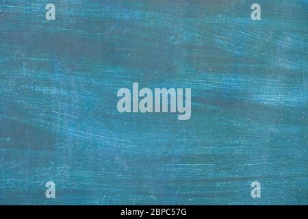 Blaue Farbe auf Metalloberfläche. Blauer Hintergrund. Textur für Designer Stockfoto