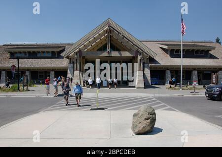 Besucherzentrum des National Park Service im Canyon Village, Yellowstone Nationalpark, USA Stockfoto