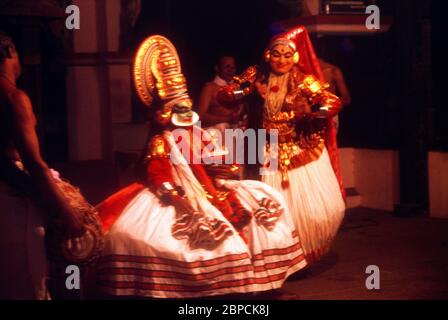 Kerala Indien Kochi Kathakali Tänzer Stockfoto