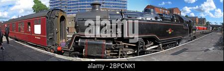 ELR, East Lancs Railway, East Lancashire Railway Bury Station, Greater Manchester, England, UK - Bahnsteigpanorama Stockfoto