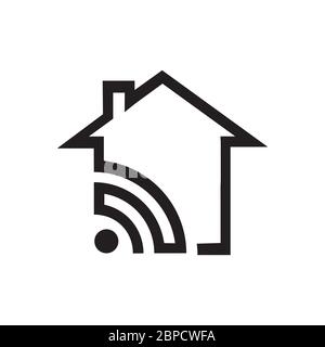 Signal mit Home Design Konzept. Kreative Ikone. vektor Illustration. Stock Vektor