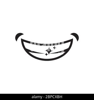 Glänzend funkelnden Lächeln Design Vektor Illustration Stock Vektor