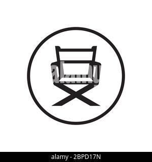 Linien Symbol Stuhl Design Vektor isoliert auf weißem Hintergrund Stock Vektor