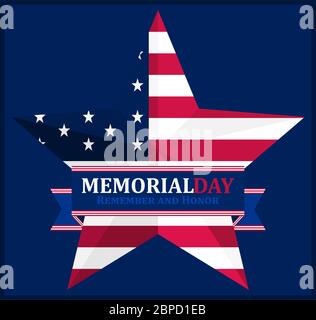 Vektorgrafik für US Memorial Day Feier Stock Vektor