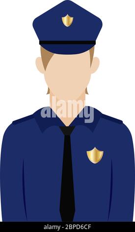Symbol für isolierten Polizisten Stock Vektor