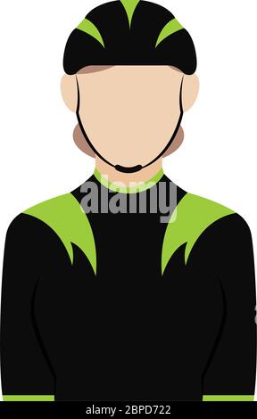 Symbol für isolierten Radfahrer Stock Vektor