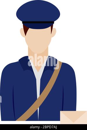 Isoliertes Postboten-Symbol Stock Vektor