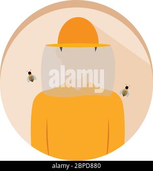 Symbol für isolierten Imker Stock Vektor