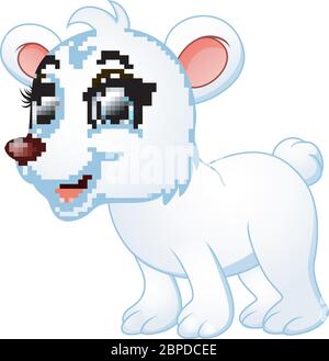 Cute Polar bear Cartoon Stock Vektor