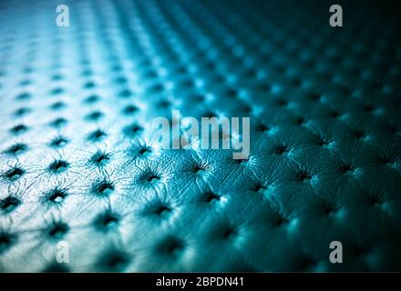 Diagonal grün Lederstuhl Oberfläche Hintergrund Stockfoto