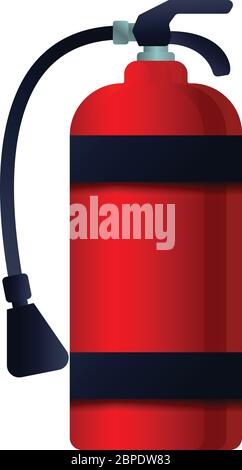 Rotes Symbol für Feuerlöscher. Cartoon von roten Feuerlöscher Vektor-Symbol für Web-Design auf weißem Hintergrund isoliert Stock Vektor