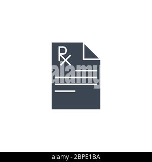 Symbol für verschreibungspflichtige Vektorgyphe. Stock Vektor