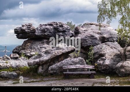 Zittauer Berge, Oybin, auf dem Toepfer Stockfoto