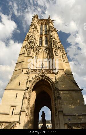 Saint-Jacques Turm (Tour Saint-Jacques) in Paris, Frankreich. Stockfoto