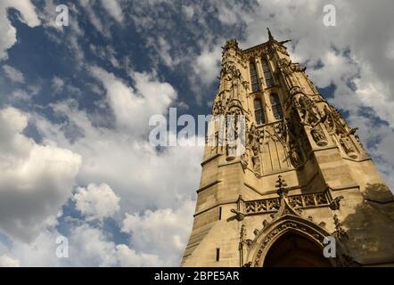 Saint-Jacques Turm (Tour Saint-Jacques) in Paris, Frankreich. Stockfoto