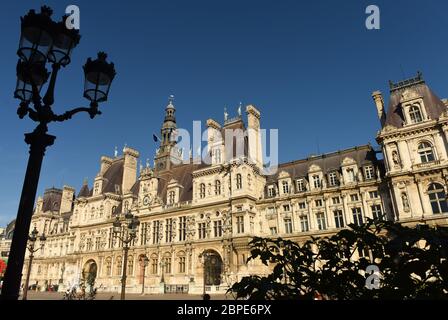 Hôtel de Ville (Rathaus) in Paris, Frankreich. Stockfoto