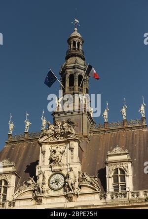 Hôtel de Ville (Rathaus) in Paris, Frankreich. Stockfoto