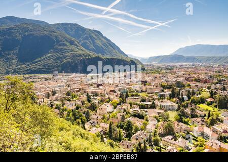 Blick über die Stadt Bozen (Sout Südtirol, Italien) Stockfoto