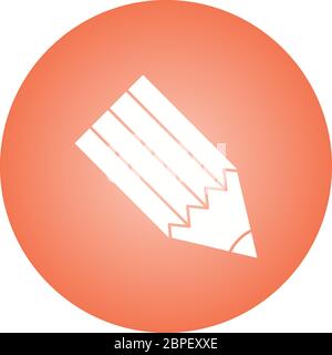 Schönes Bleistift Glyph Symbol Stock Vektor