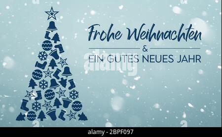 Frohe Weihnachten und Beispiele - Frohe Weihnachten und ein glückliches neues Jahr. Stockfoto