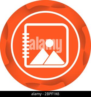 Schönes Foto-Album Glyph Vektor-Symbol Stock Vektor