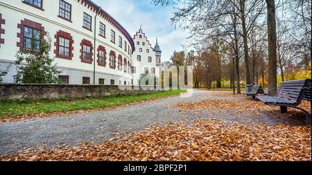 Herbst im Schlosspark von Meiningen Thüringen Deutschland Oktober 27, 2018 Stockfoto